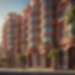 Stunning architectural facade of Binghatti Vista showcasing modern design elements