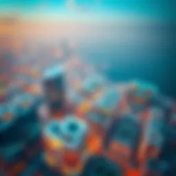 Aerial view of Dubai Internet City showcasing its modern architecture