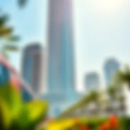 Stunning view of Al Safa Tower's architectural design