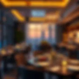 Elegant dining setting at a Damac Hills 2 restaurant