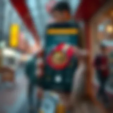 Close-up of a smartphone displaying a food delivery app