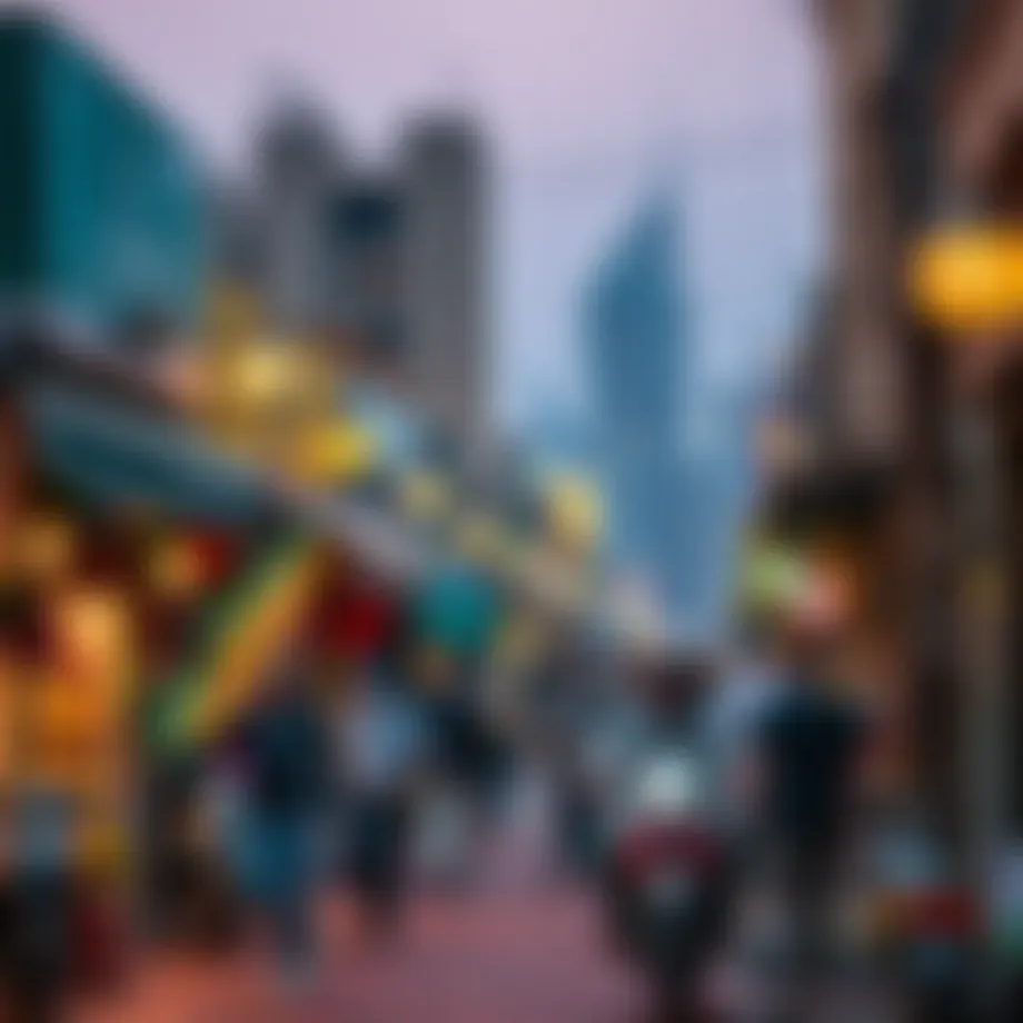 Vibrant street life in Jafiliya, showcasing local culture