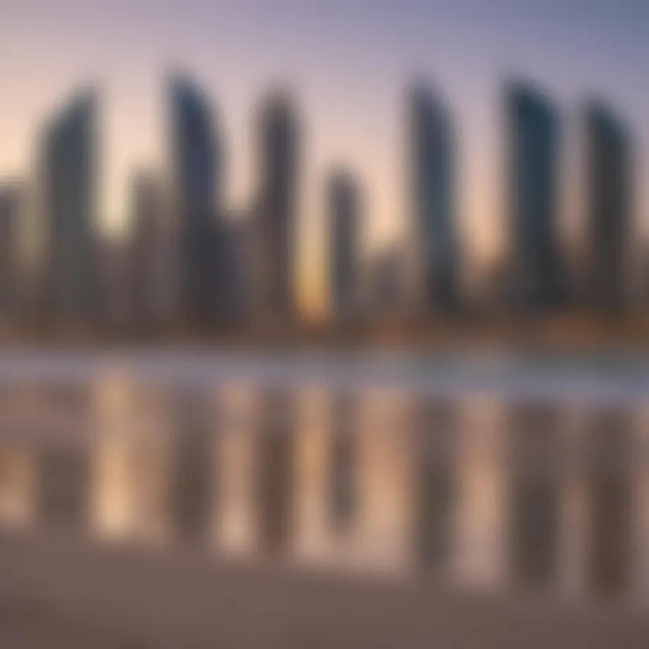 Stunning view of Jumeirah Beach Residence skyline