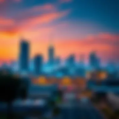 The Dynamic Skyline of Jebel Ali Free Zone Vibrant skyline of Jebel Ali Free Zone with modern industrial architecture