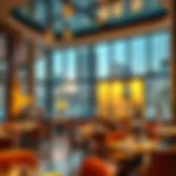 Elegant interior design of Loui Restaurant & Cafe