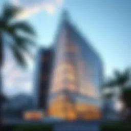 Stunning exterior view of the Narcissus Building showcasing its modern architecture
