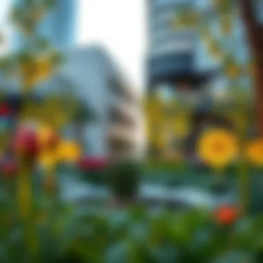 Artistic Design Elements of the Garden An artistic representation of the garden's design elements