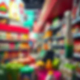 A vibrant display of home care products in International City