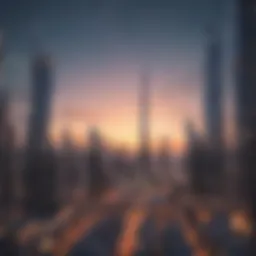 Panoramic view of Dubai skyline showcasing various districts