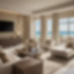 Luxurious suite interior at Roda Amwaj