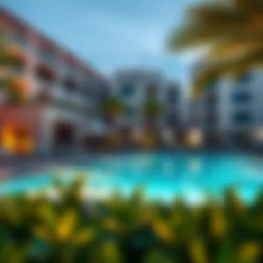 Amenities at Rose Residence Community amenities such as swimming pool and recreational areas