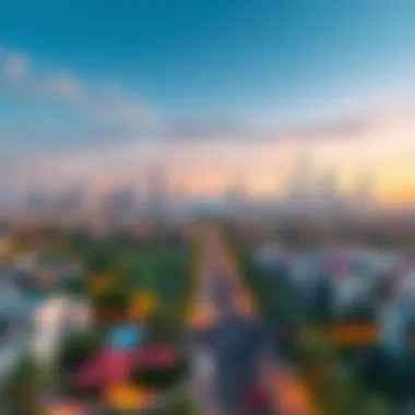 Skyline Overview of Rose Residence Stunning skyline view of Rose Residence in Al Furjan, Dubai