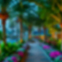 Scenic view of Salt Al Khawaneej Walk showcasing lush greenery and vibrant pathways.