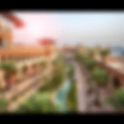 Aerial view of Salt Khawaneej Walk showcasing its architectural beauty and greenery