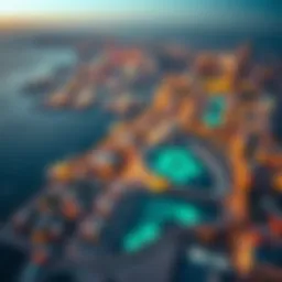 Aerial view of Jumeirah coastline