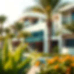 Architectural view of Wasl Village blending modern design with natural surroundings